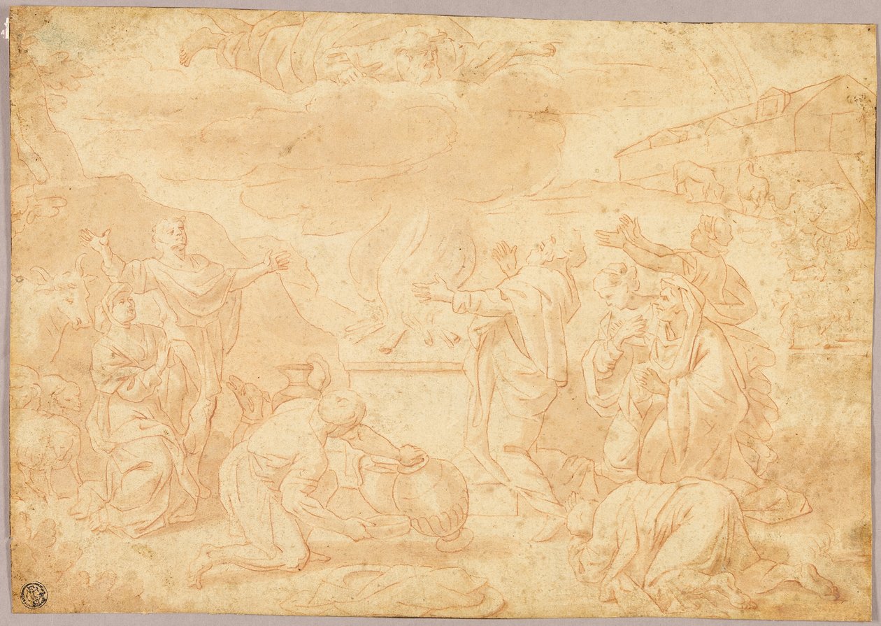 Poświęcenie Noego autorstwa Nicolas Poussin