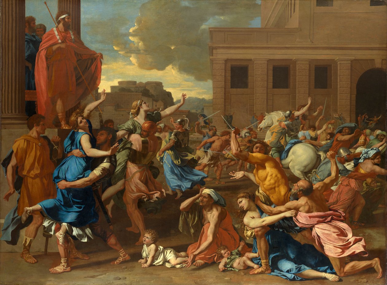 Rabunek Sabinek autorstwa Nicolas Poussin