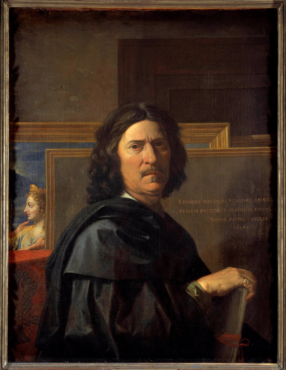 Autoportret w wieku 56 lat Obraz Nicolasa Poussina autorstwa Nicolas Poussin