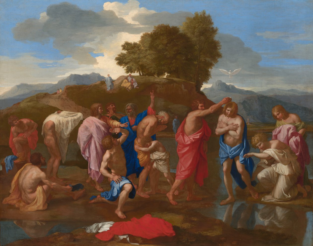 Die Taufe Christi autorstwa Nicolas Poussin