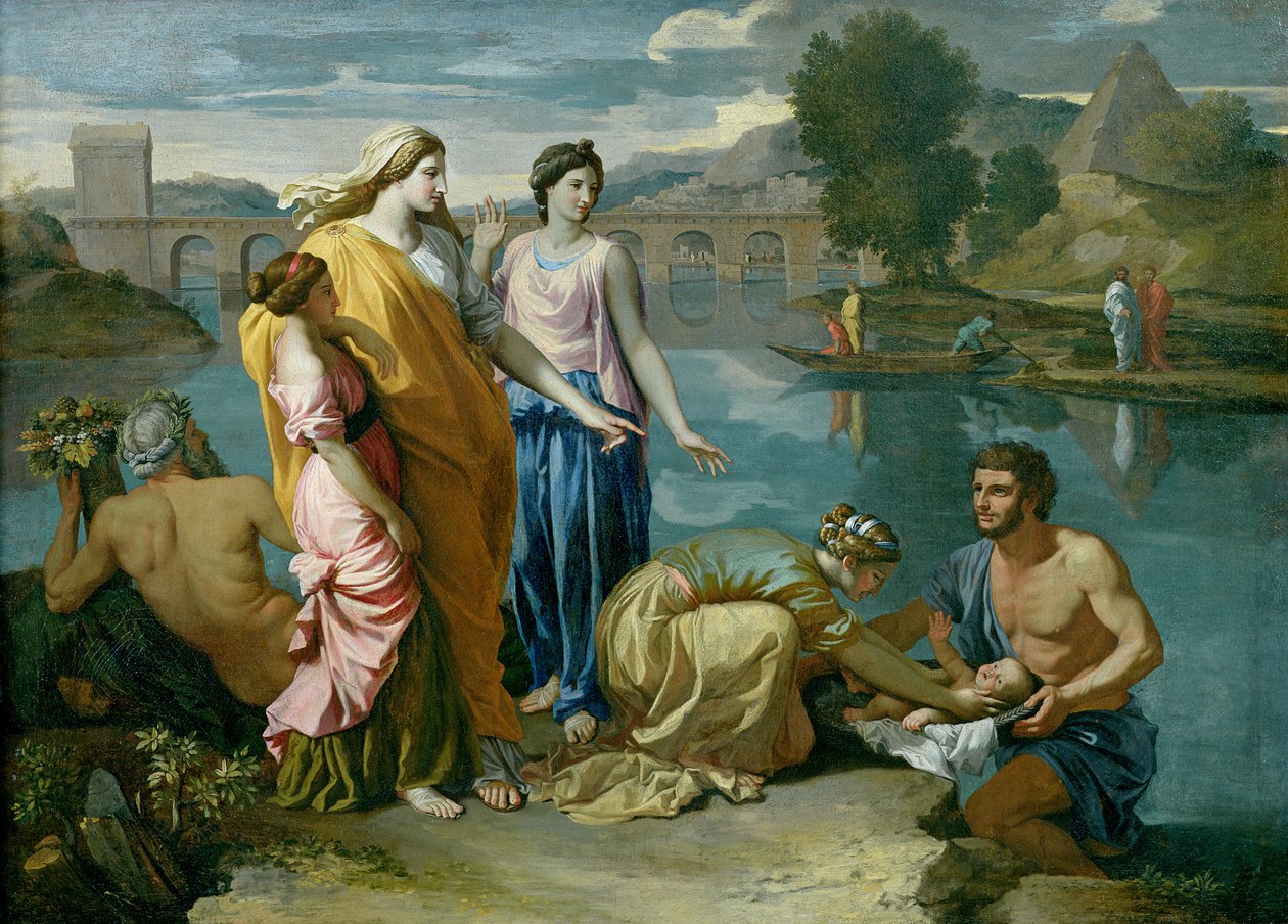 Znalezienie Mojżesza autorstwa Nicolas Poussin