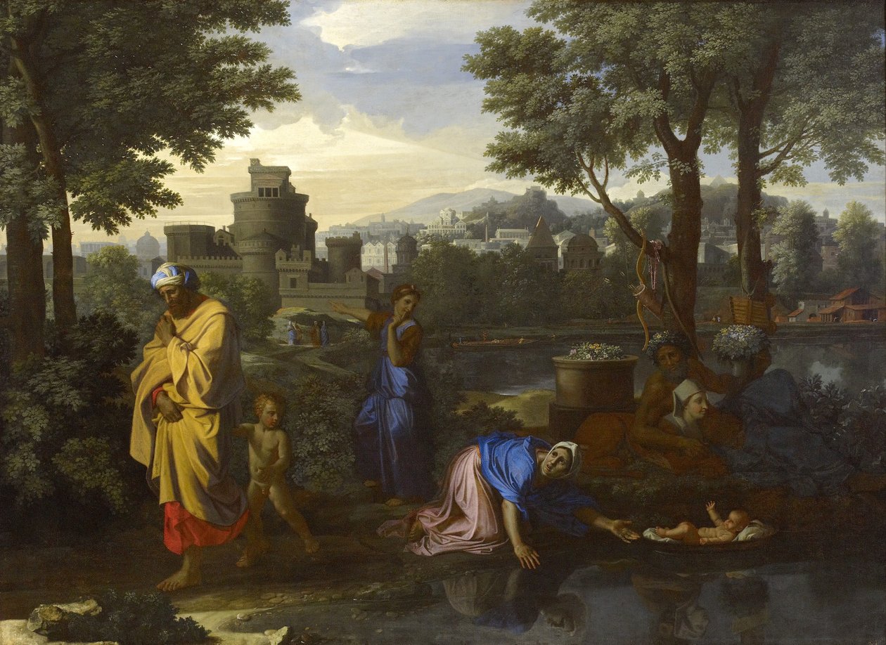 Znalezienie Mojżesza autorstwa Nicolas Poussin