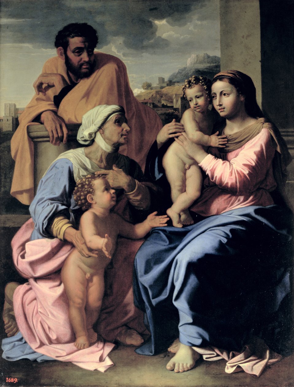 Święta Rodzina ze św. Elżbietą i Janem Chrzcicielem autorstwa Nicolas Poussin