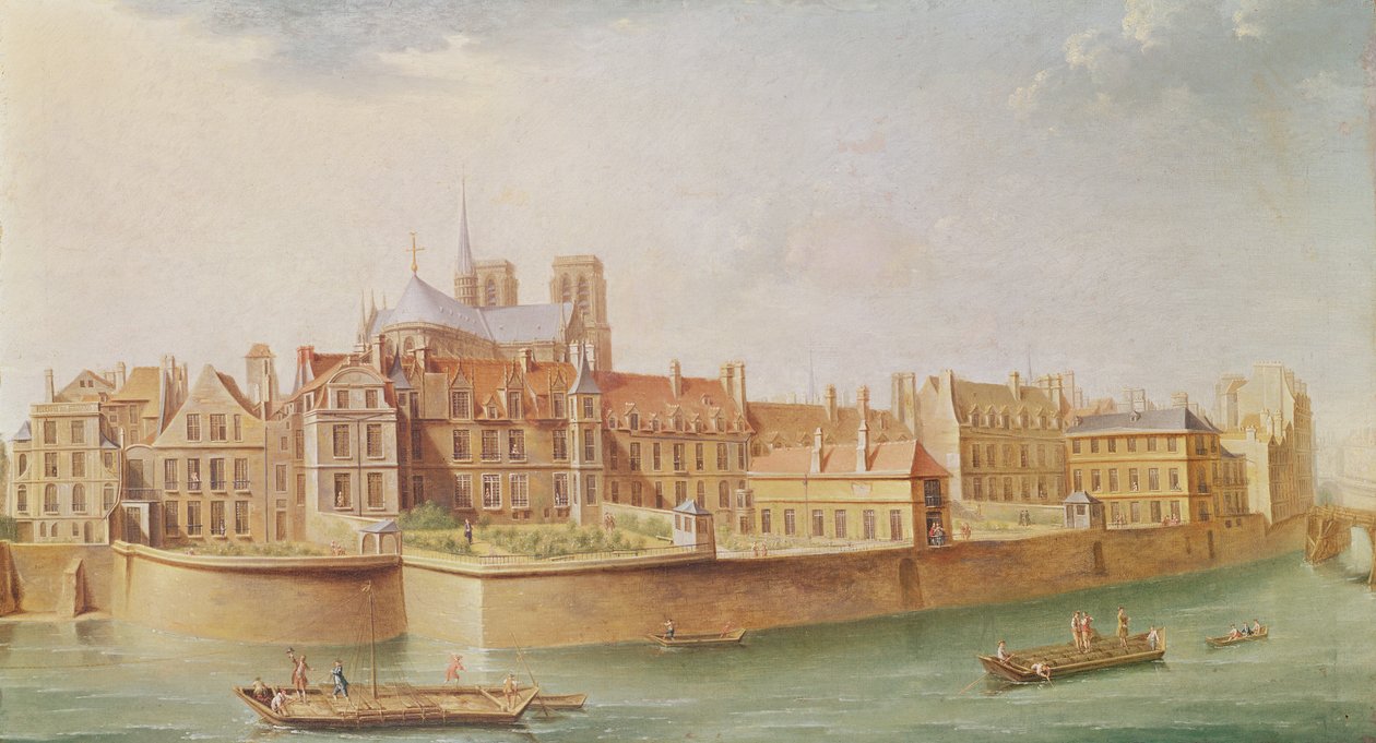 Domy w klasztorze Notre-Dame, Paryż autorstwa Nicolas Raguenet
