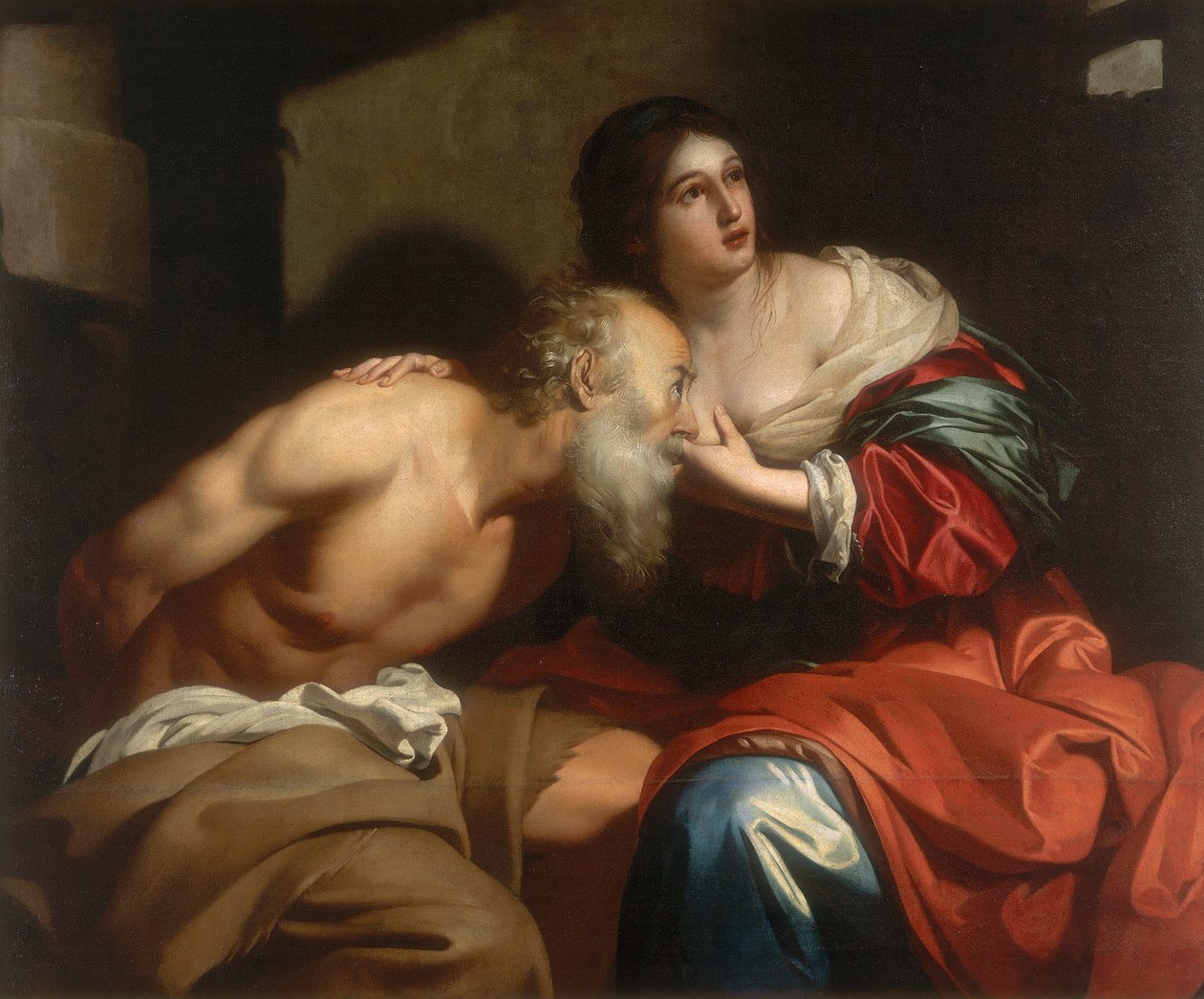 Miłosierdzie rzymskie, dzieło Nicolasa Regniera, zakonserwowane w Galerii Estense w Modenie autorstwa Nicolas Regnier