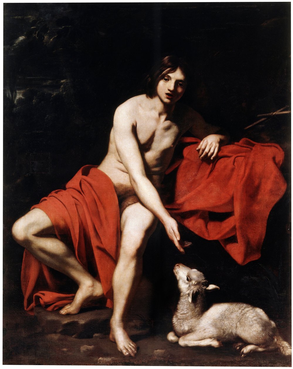 Św. Jan Chrzciciel na pustyni, c1615-c1620 autorstwa Nicolas Regnier