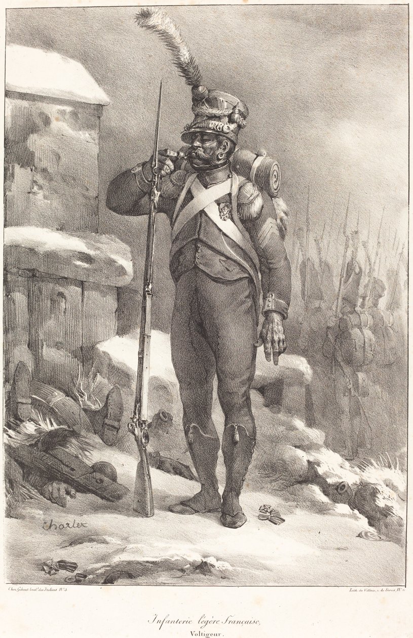 Francuska piechota lekka, Voltigeur autorstwa Nicolas Toussaint Charlet