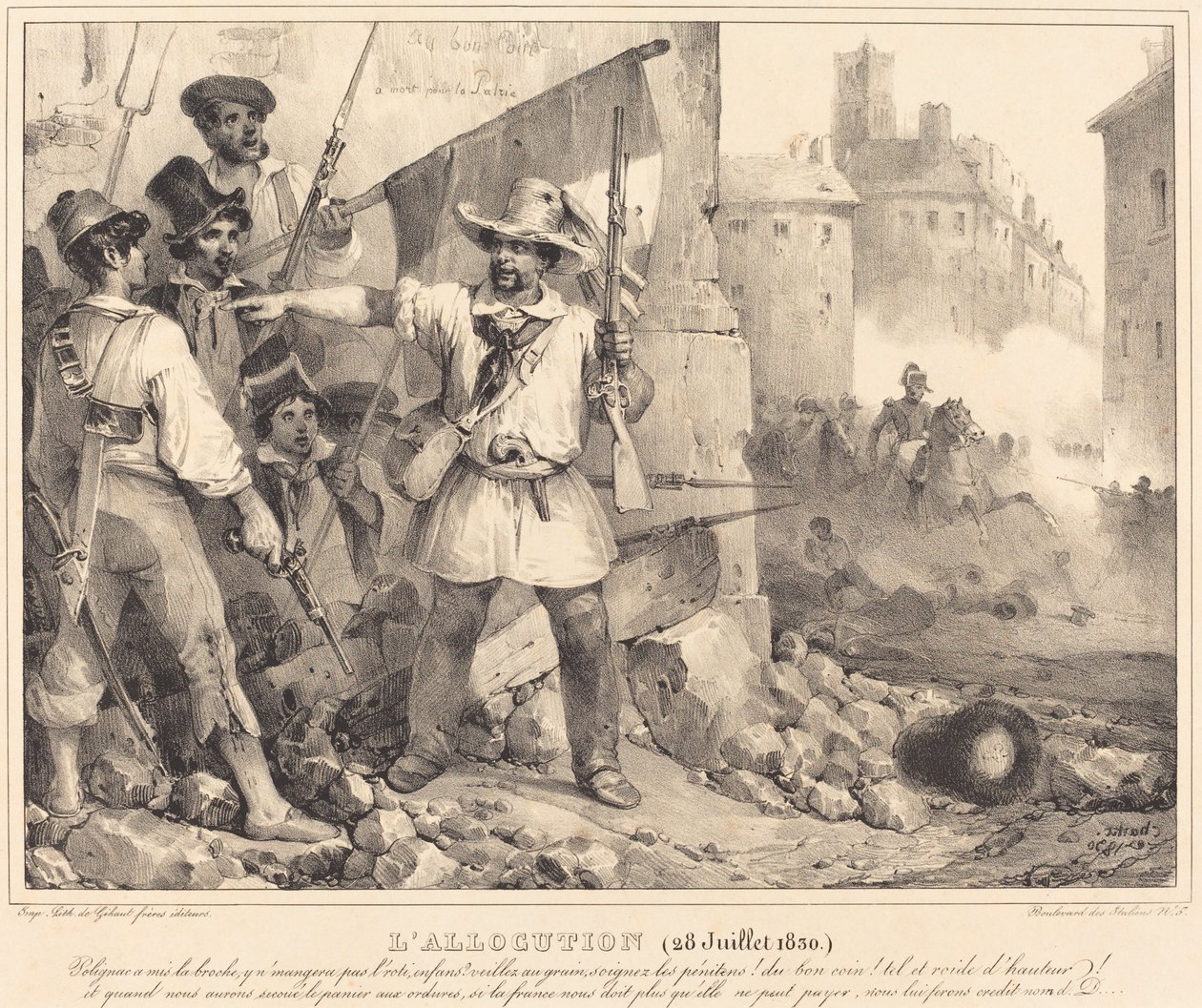 Przemówienie, 20 lipca 1830 r autorstwa Nicolas Toussaint Charlet