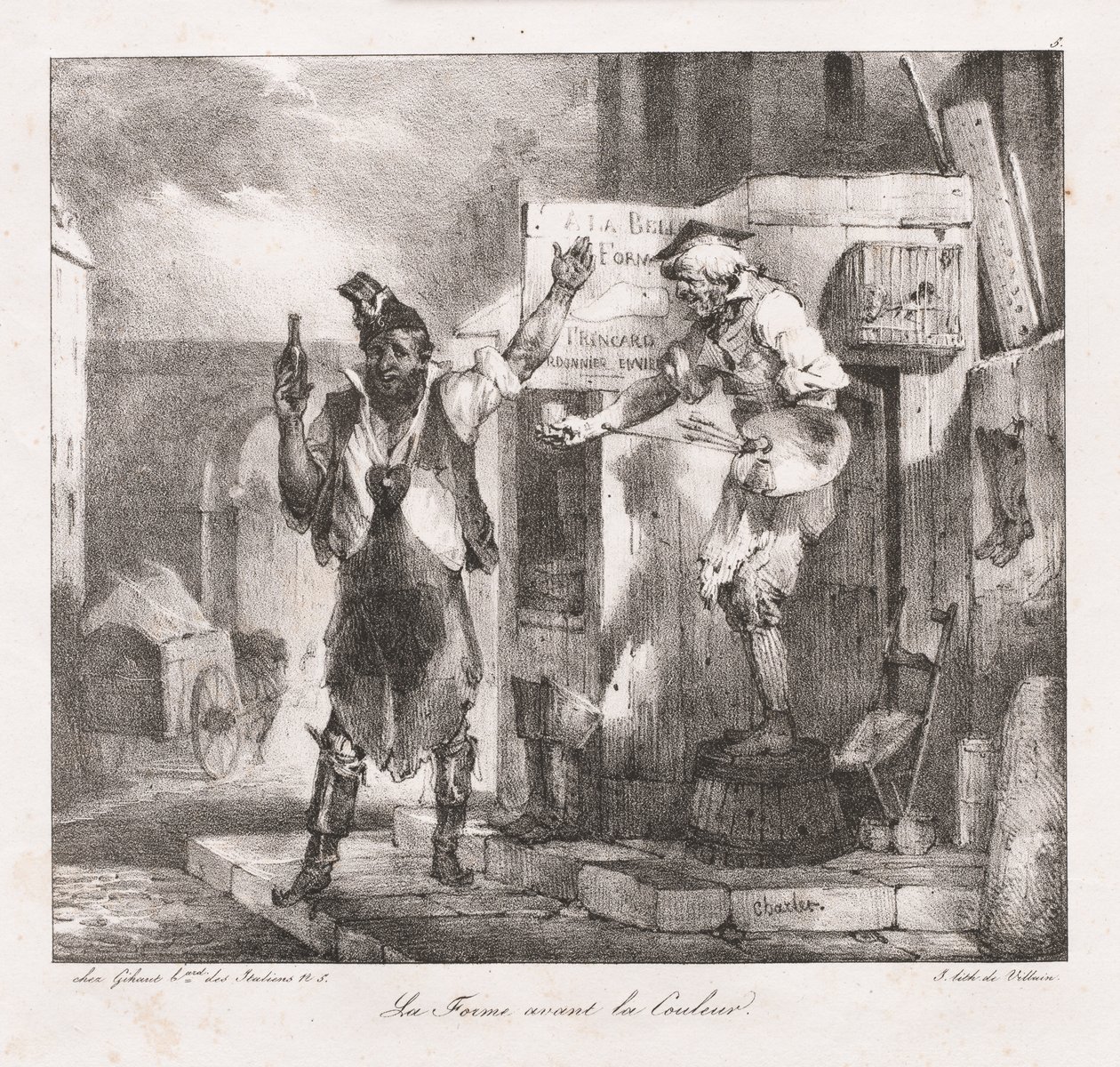 Szkice litograficzne Charlet: Forma przed kolorem , 1823. autorstwa Nicolas Toussaint Charlet