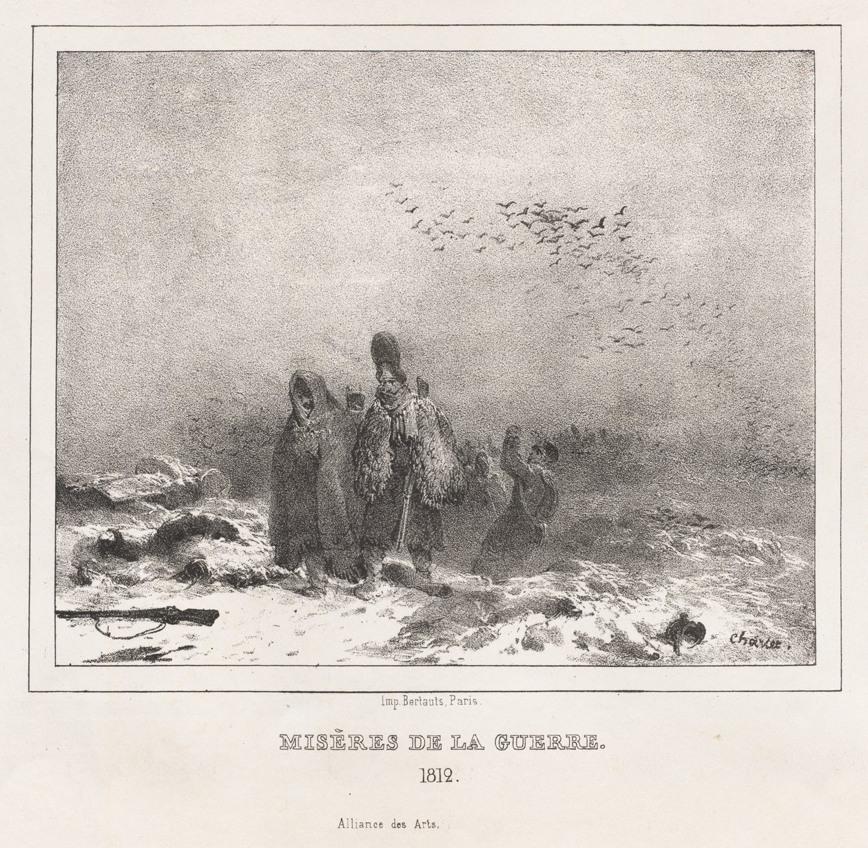 Alfabet moralny i filozoficzny dla małych i dużych dzieci: Miseries of War (1812) autorstwa Nicolas Toussaint Charlet