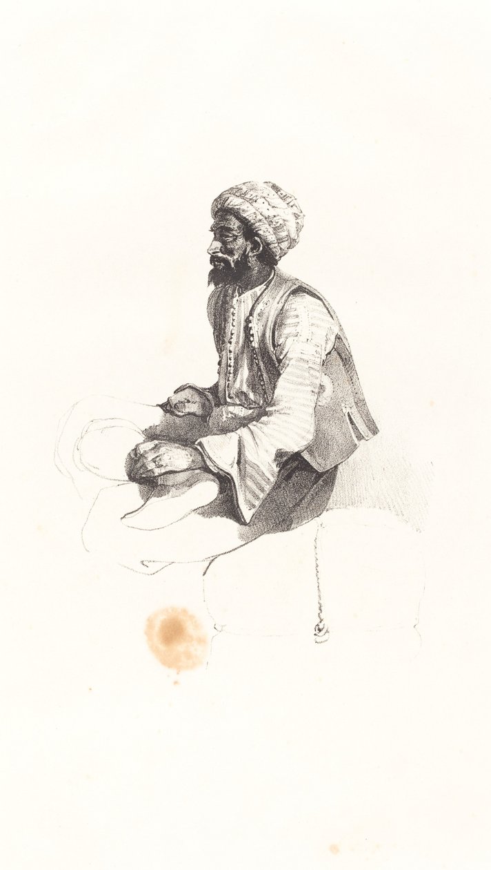 Siedzący Turk autorstwa Nicolas Toussaint Charlet