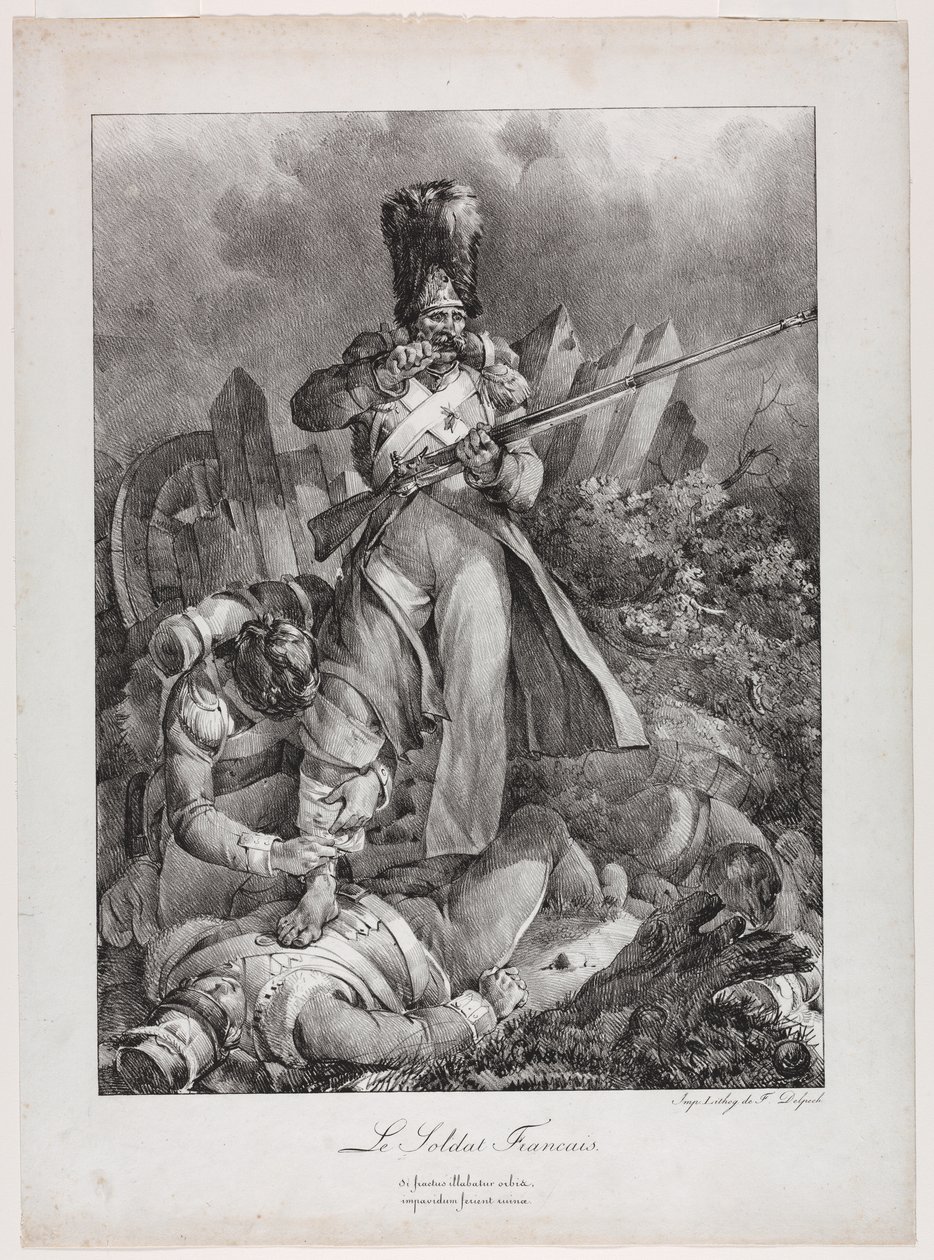 Żołnierz francuski Żołnierz francuski, 1818. autorstwa Nicolas Toussaint Charlet