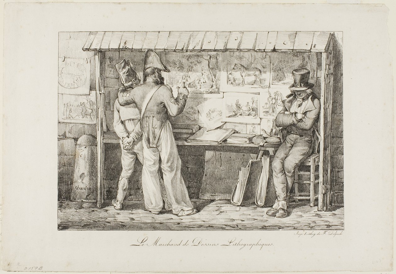 Sprzedawca litografii autorstwa Nicolas Toussaint Charlet