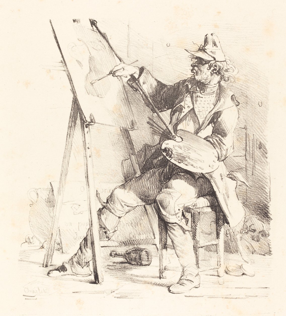 Malarz znaków autorstwa Nicolas Toussaint Charlet