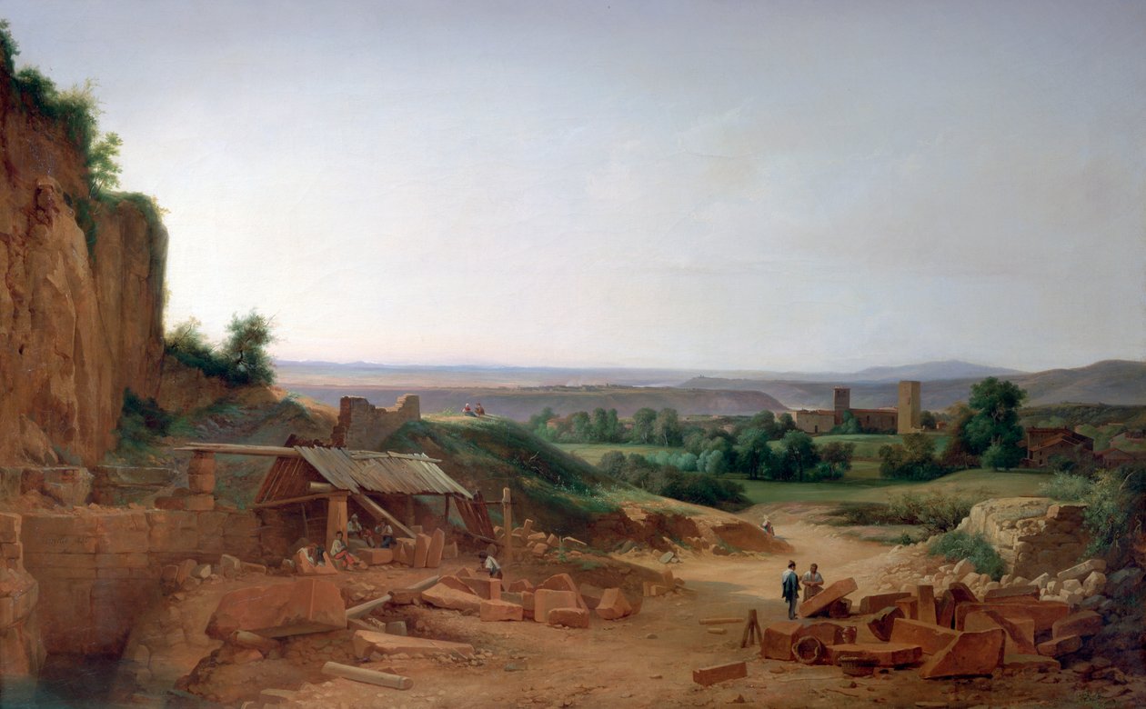 „Kamieniołom wokół Lyonu”, 1805-1856 autorstwa Nicolas Victor Fonville