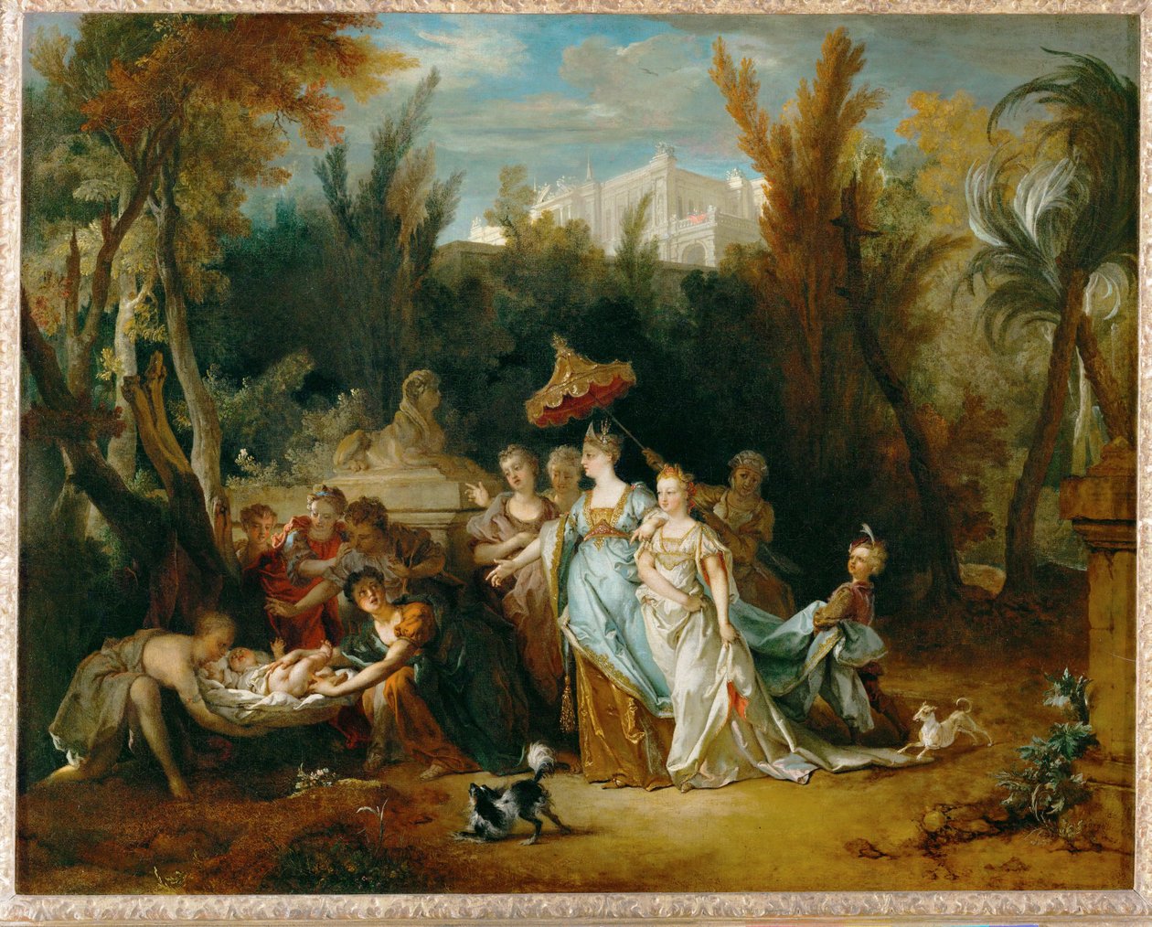 Moise sauve des eaux - Mojżesz ocalony z szuwarów ... autorstwa Nicolas de (workshop) Largilliere