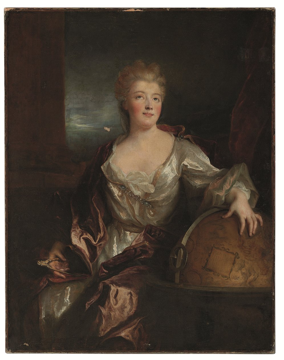Portret Gabrielle-Émilie le Tonnelier de Breteuil, Marquise du Châtelet (olej na płótnie) autorstwa Nicolas de Largillière