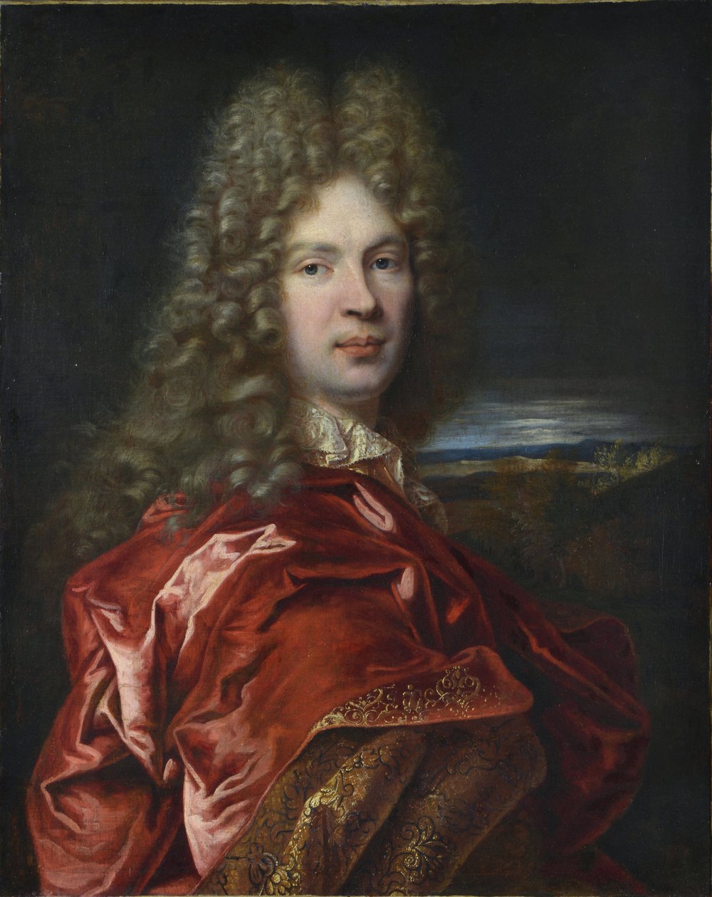 Portret Pierre-Vincenta Bertina (Pierre Vincent) (1653-1711), francuskiego finansisty i miłośnika sztuki - autorstwa Largillière, Nicolas, de (1656-1746). Olej na płótnie, format: 77x63, ok. 1685, Państwowy Ermitaż, Petersburg autorstwa Nicolas de Largillière