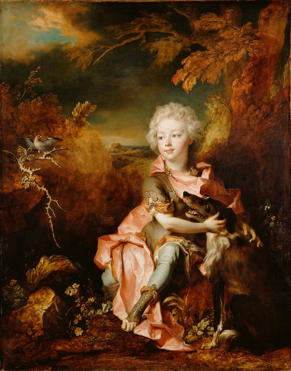 Portret chłopca w fantazyjnym stroju autorstwa Nicolas de Largillierre