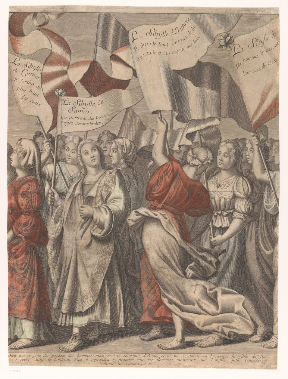 Triumfalna procesja Chrystusa z postaciami ze Starego i Nowego Testamentu (część trzecia) Triumf Jezusa Chrystusa (tytuł na obiekcie) autorstwa Nicolas de Larmessin (I)