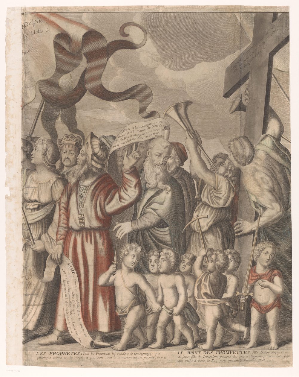 Triumfalna procesja Chrystusa z postaciami ze Starego i Nowego Testamentu (część czwarta) Triumf Jezusa Chrystusa (tytuł na obiekcie) autorstwa Nicolas de Larmessin (I)