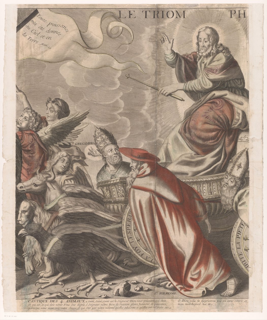 Triumfalna procesja Chrystusa z postaciami ze Starego i Nowego Testamentu (część piąta) Triumf Jezusa Chrystusa (tytuł na obiekcie) autorstwa Nicolas de Larmessin (I)