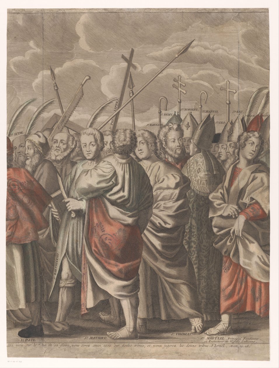 Triumfalna procesja Chrystusa z postaciami ze Starego i Nowego Testamentu (część siódma) Triumf Jezusa Chrystusa (tytuł na obiekcie) autorstwa Nicolas de Larmessin (I)