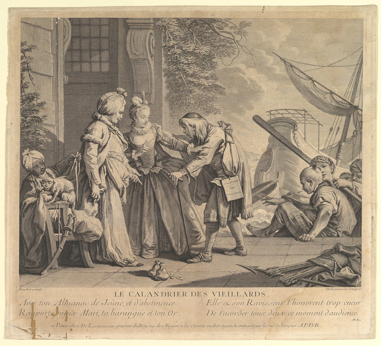 Kalendarz starych ludzi, z Suite dEstampes Nouve..., XVIII wiek. autorstwa Nicolas de Larmessin