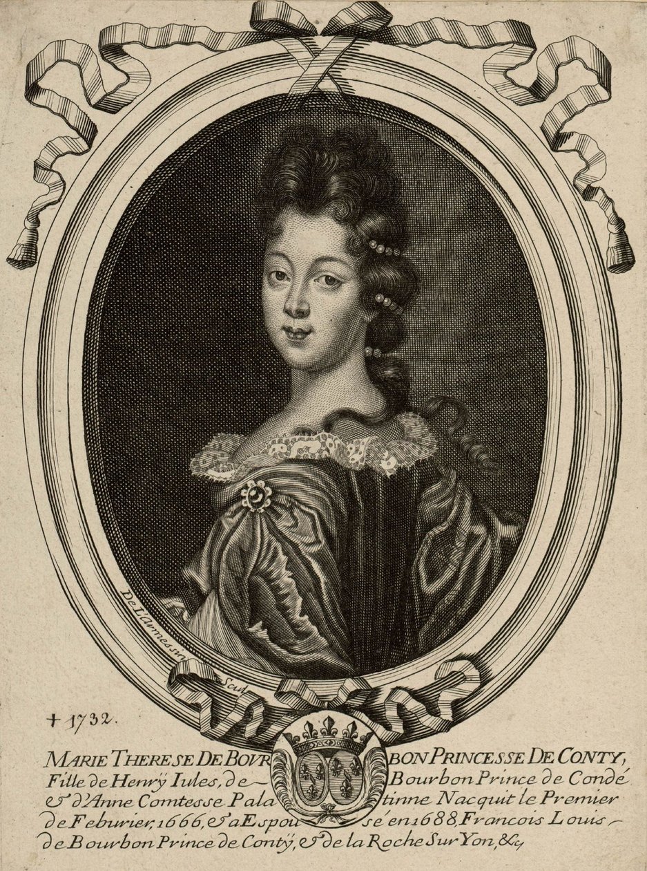 Maria Teresa de Bourbon, księżniczka Conti autorstwa Nicolas de Larmessin