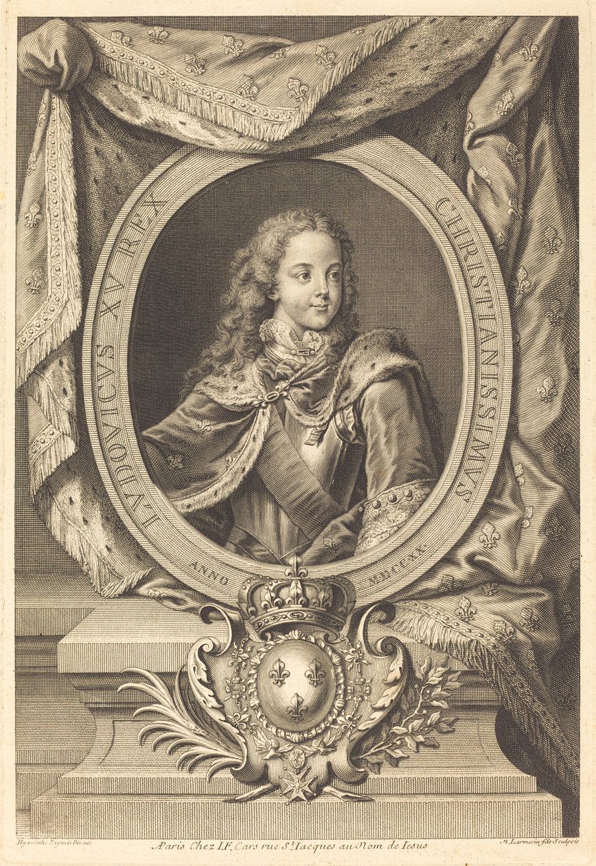 Ludwik XV autorstwa Nicolas de Larmessin IV after Hyacinthe Rigaud