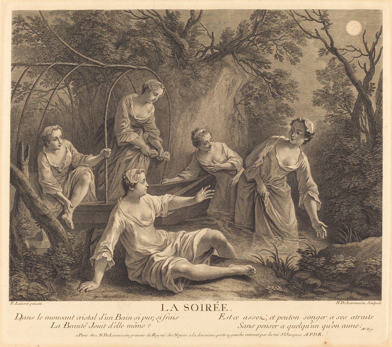 Wieczór autorstwa Nicolas de Larmessin IV after Nicolas Lancret