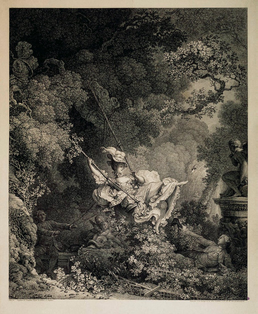 Szczęśliwe możliwości huśtawki, 1782. autorstwa Nicolas de Launay