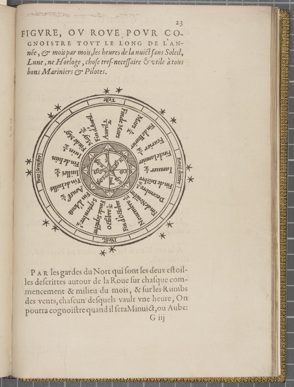 Fol 23 recto, Nawigacja króla Jakuba V, Okrągła Szkocja, Orkady i Hebrydy lub Wyspy Zachodnie: pod przewodnictwem tego doskonałego pilota Alexandra Lindsaya autorstwa Nicolas de Nicolay