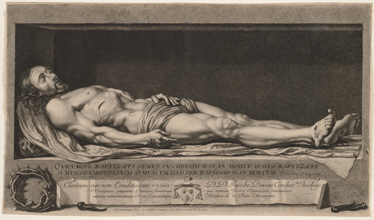 Ciało Chrystusa w grobie, 1654. autorstwa Nicolas de Platte-Montagne