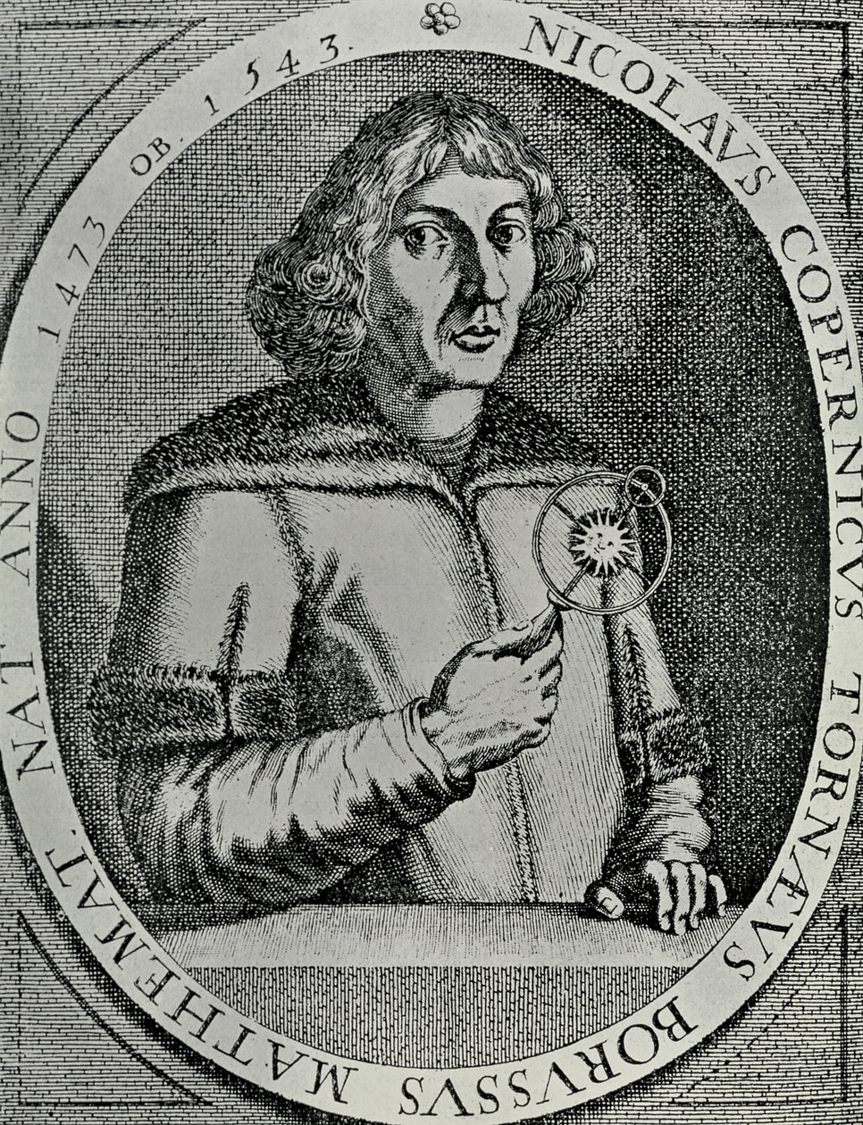 Kopia autoportretu (zdjęcie czarno-białe) autorstwa Nicolaus Copernicus