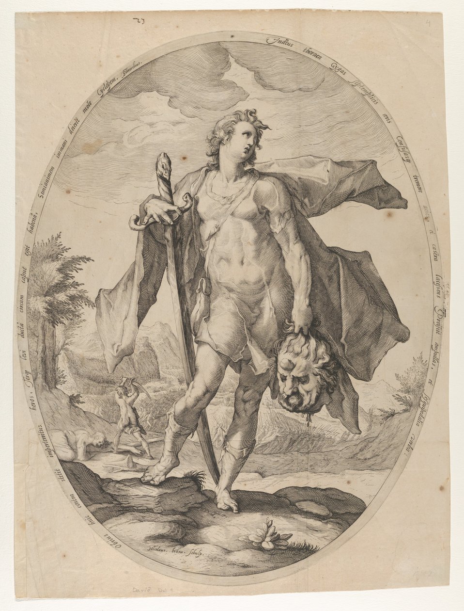 Dawid z Bohaterów i bohaterek Starego Testamentu, ca. 1597., ok. 1597. 1597. autorstwa Nicolaus Braeu