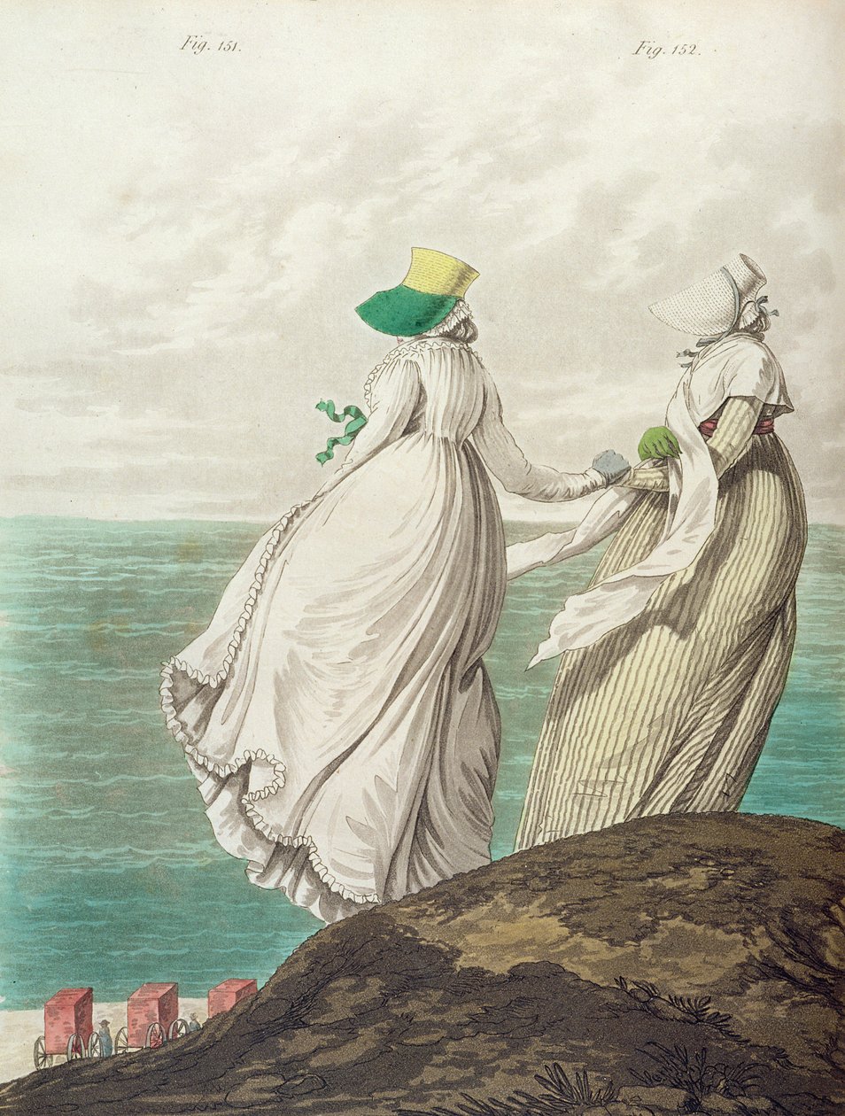 Kąpielisko, z „Galerii Mody”, 1797 (kolorowe grawerowanie) autorstwa Nicolaus von Heideloff