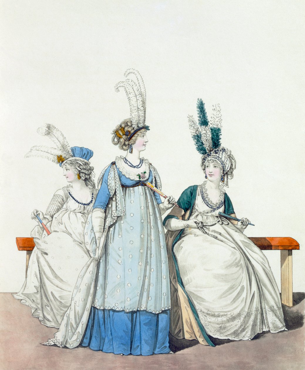 Suknie wieczorowe do opery i na koncerty, ryc. 96, ryc. 97 7 ryc. 98 z „Galerii Mody”, 1797 autorstwa Nicolaus von Heideloff