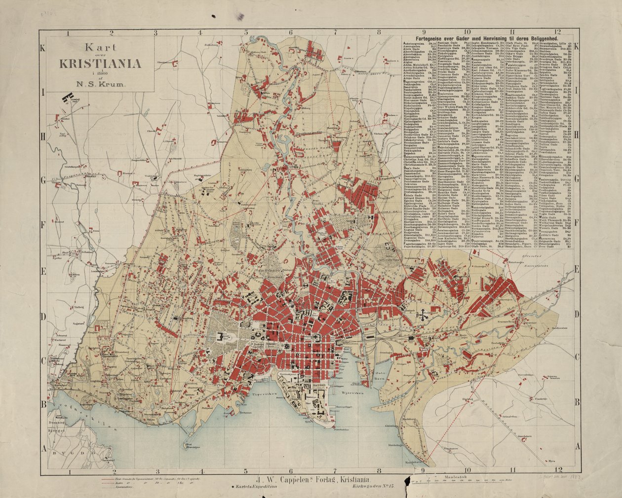 Mapa ze zbiorów map Biblioteki Narodowej autorstwa Nicolay Solner Krum