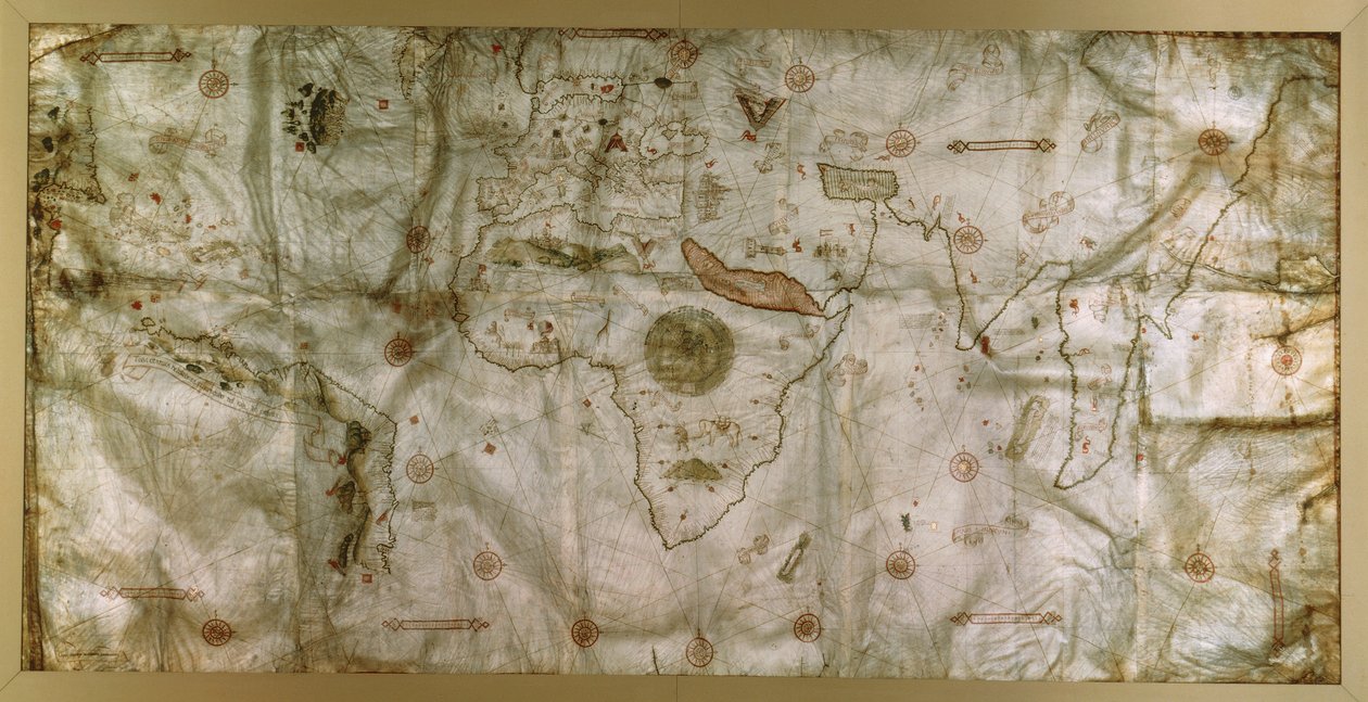 Planisphere autorstwa Nicolasa de Caverio autorstwa Nicolay de Caveri