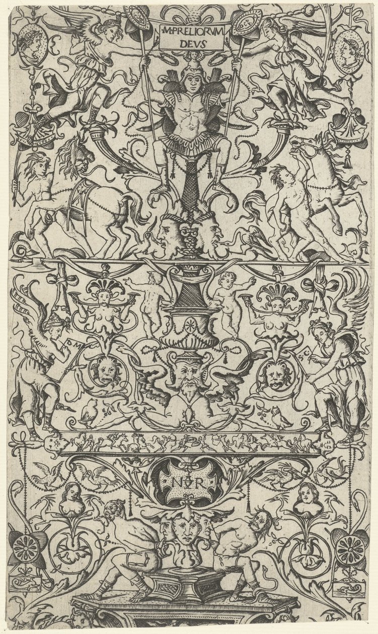 Fragment panelu ozdobnego z Marsem Panele ozdobne (tytuł serii) autorstwa Nicoletto da Modena