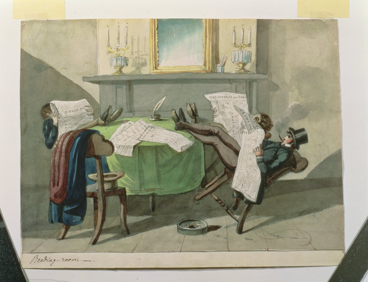 Czytelnia domu Astora, 1840 autorstwa Nicolino Calyo
