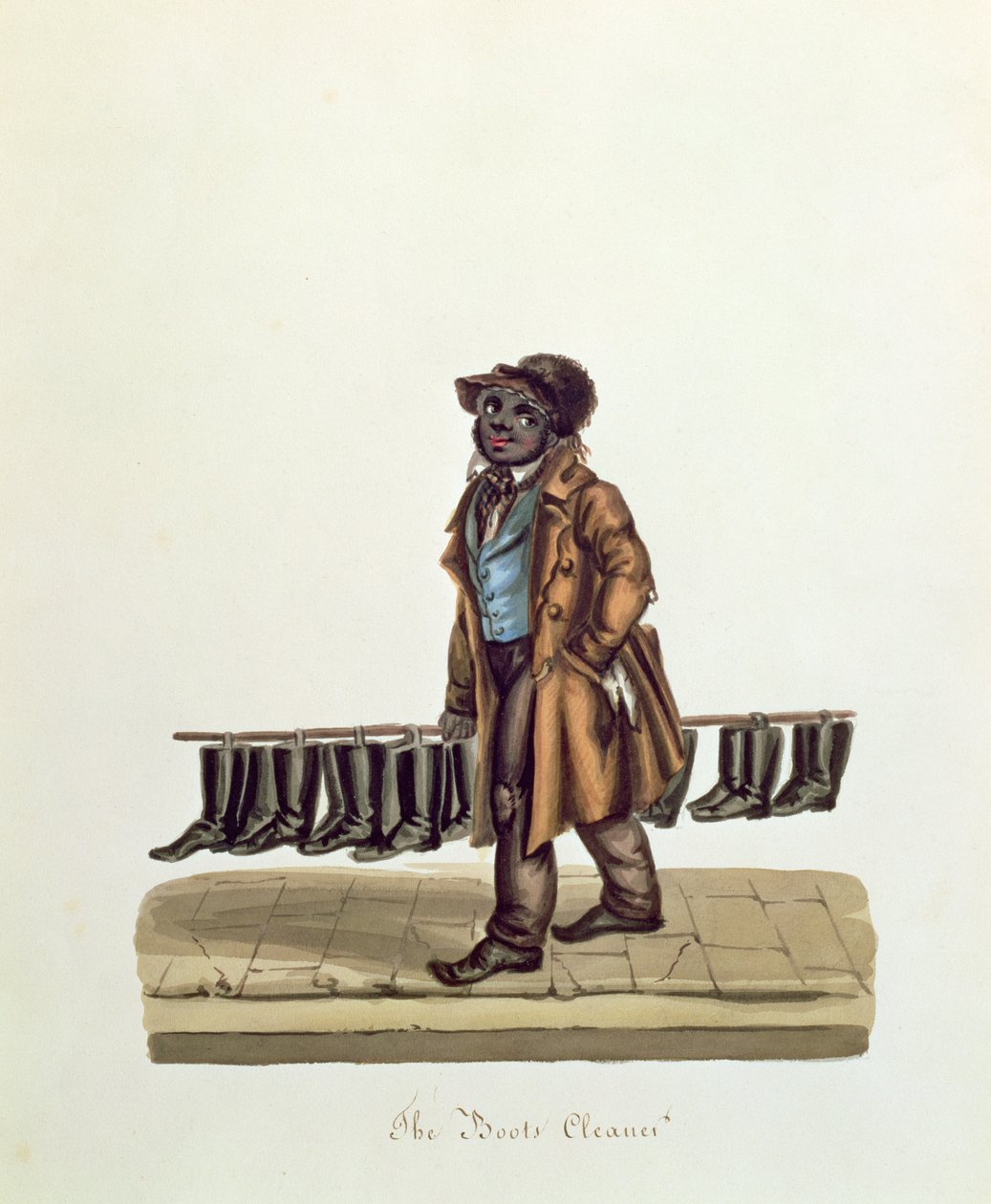 Czyściciel butów, ok.1840 autorstwa Nicolino Calyo