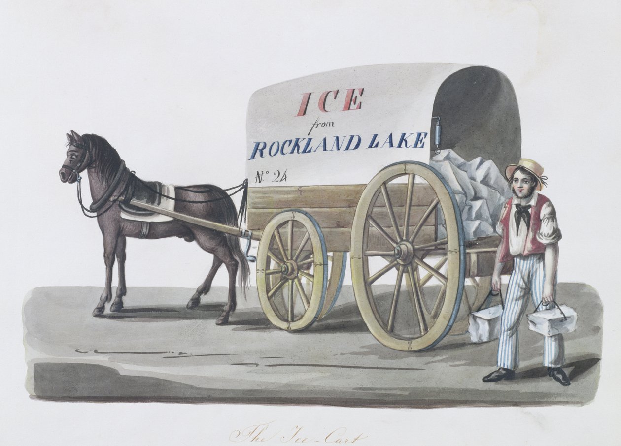 Wózek z lodem, 1840-48 autorstwa Nicolino Calyo