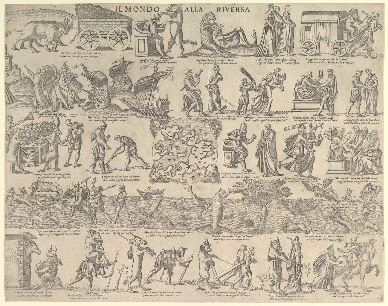 Świat wywrócony do góry nogami Świat wywrócony do góry nogami, 1552-79. autorstwa Nicolo Nelli