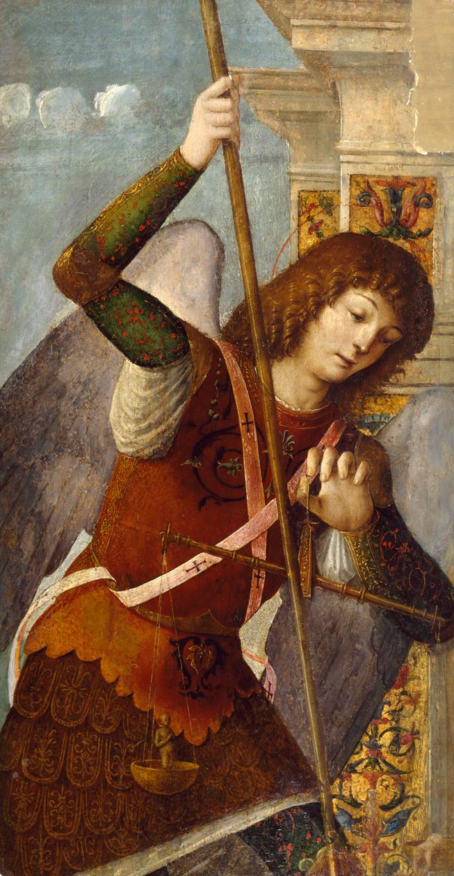 Tryptyk Panel z Archaniołem Michałem, 1490-1500 autorstwa Nicolo Rondinelli