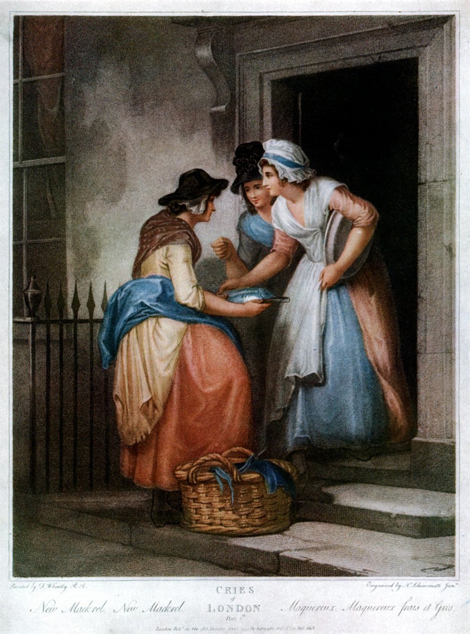 „Nowa makrela, nowa makrela”, 1795, 1929 autorstwa Nicolo Schiavonetti