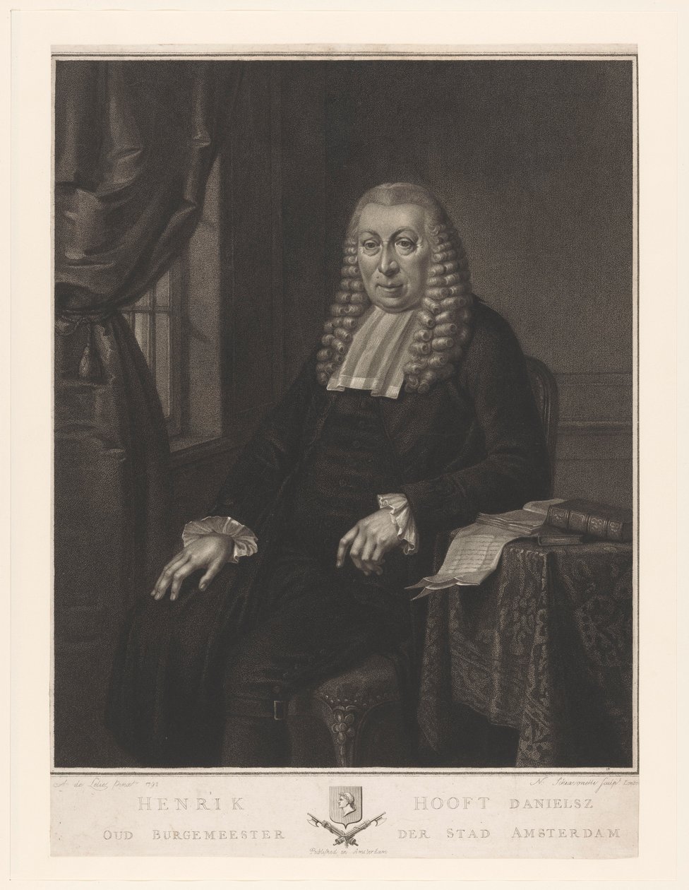 Portret Hendrika Danielsza. Hooft, burmistrz Amsterdamu autorstwa Nicolo Schiavonetti