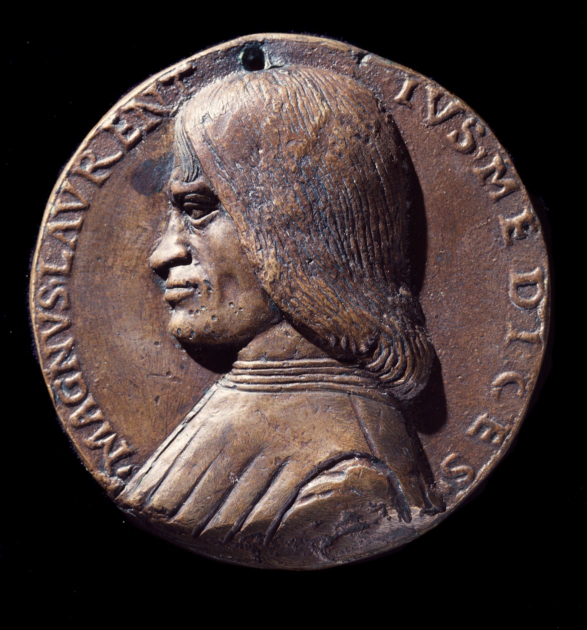 Medal portretowy Lorenza de Medici, zwanego Wspaniałym (Brązowy) autorstwa Nicolo Spinelli