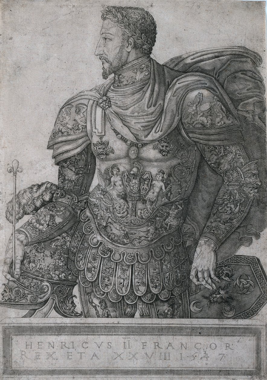 Henryk II, król Francji, w wieku 28 autorstwa Nicolo della Casa